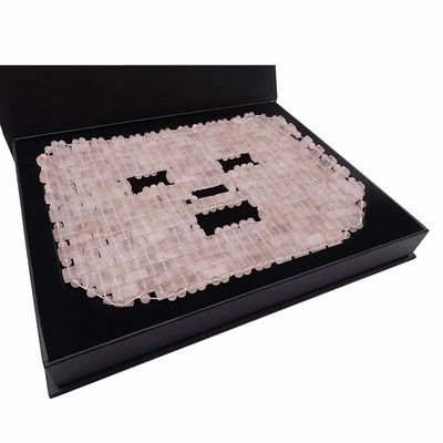 7.4*9.25인치 로즈 쿼츠 자이드 마스크 눈 마사지 천연 돌 얼굴 마사지 수면 마스지 미용 마사지 기능