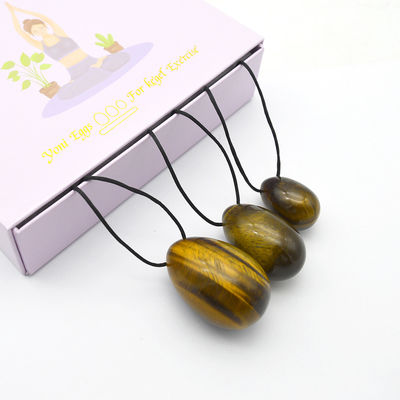 4pcs 호랑이 눈 뚫린 요니 계란과 스탠드 세트 상자와 함께 휴가 및 돌 조각 동상 컬렉션에 완벽