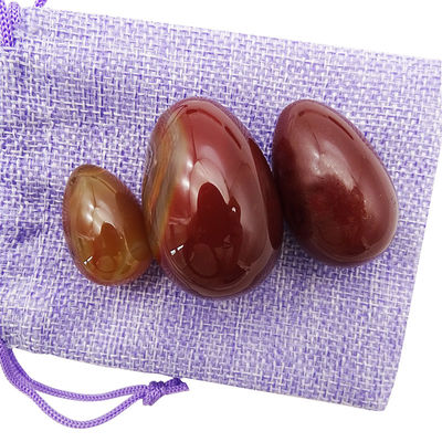 지역 특징 요니 달걀 붉은 아가트 천연 보석 자이드 달걀 여성용 케겔 운동