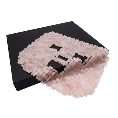 눈 마사지 면적 7.4 * 9.25 인치 로즈 쿼츠 자이드 마스크 자연 돌 얼굴 마사저 잠 마스크