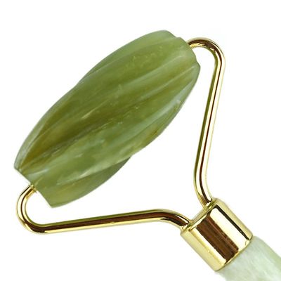 얼굴 마사지 장비 100% 천연 시우안 녹색 자이드 롤러 얼굴 자이드 돌 눈 마사지 마사지 도구용 얼음 롤러