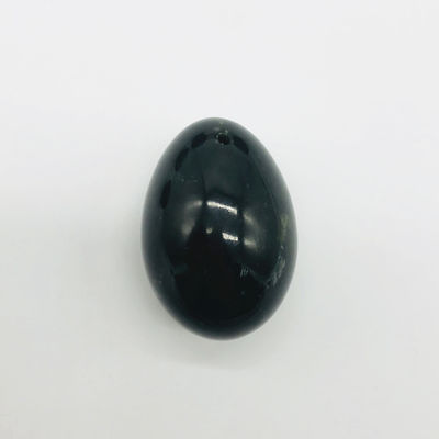자연 어두운 녹색 인증 중형 뚫린 네프리트 자이드 요니 알 40*30mm
