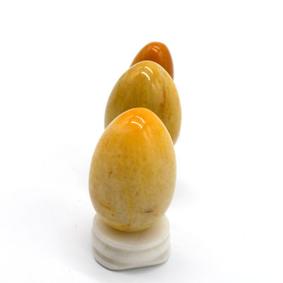 자연 노란 자이드 계란으로 질을 꽉 잡아 45*30/40x30/x20mm 케겔 운동 도구