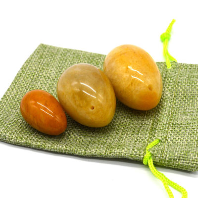 자연 노란 자이드 계란으로 질을 꽉 잡아 45*30/40x30/x20mm 케겔 운동 도구
