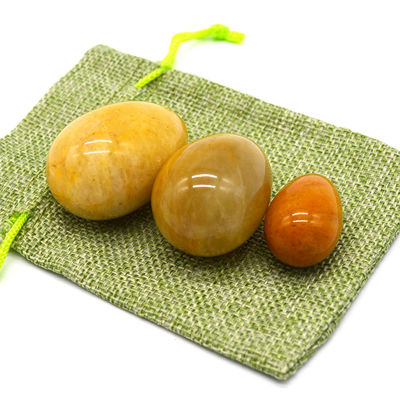 자연 노란 자이드 계란으로 질을 꽉 잡아 45*30/40x30/x20mm 케겔 운동 도구