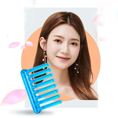 2024 인기가 있는 구아샤 레이디 빗 검은색/푸른 마사지 빗 긴 머리카락 유지와 이중 기능 얼음 근육 아름다움
