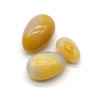 천연 아가트 돌 계란 도장 질 운동 자이드 계란 45*30mm/40*25mm/30*20mm