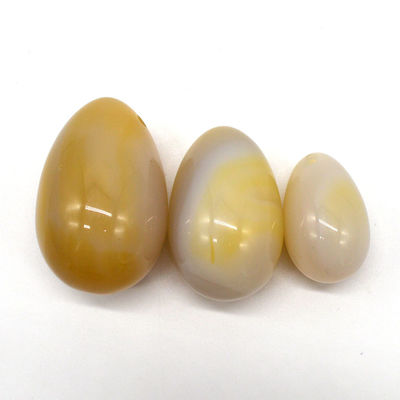 천연 아가트 돌 계란 도장 질 운동 자이드 계란 45*30mm/40*25mm/30*20mm