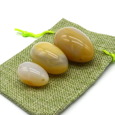 천연 아가트 돌 계란 도장 질 운동 자이드 계란 45*30mm/40*25mm/30*20mm