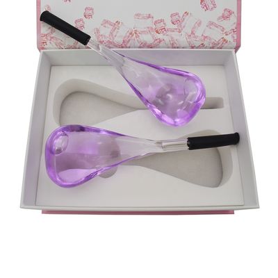 2024 아이스 글로브 유리 뷰티 아이스 얼굴 마사지 도구 보라색 마사지 공 여자 눈 목 Asmr 인기 제품