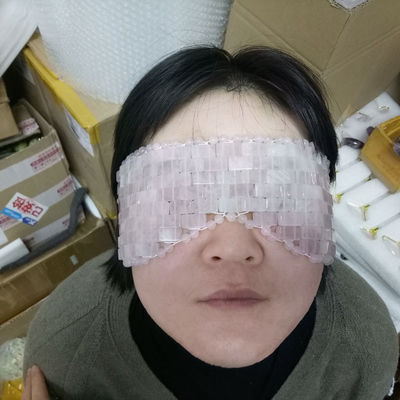 OEM 인수 분홍색 쿼츠 안구 마스크 자연 보석 자이드 안구 마스크 2024년 덥거나 추워도 노화 방지