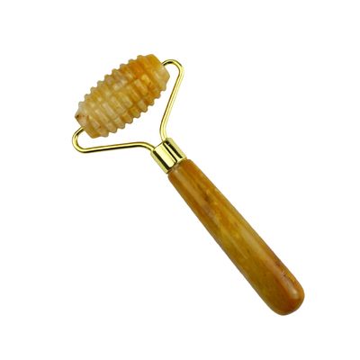 얼굴 마사저 노란 자이드 맞춤 보석 자이드 롤러 얼굴 및 목 마사지