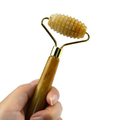 얼굴 마사저 노란 자이드 맞춤 보석 자이드 롤러 얼굴 및 목 마사지