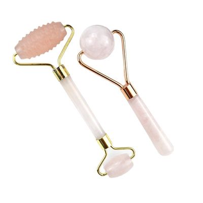 얼굴 마사지 천연 사설 레이블 크리스탈 로즈 쿼츠 분홍색 Guasha Gua Sha 마사지 얼굴 마사지 도구에 대한 자이드 롤러