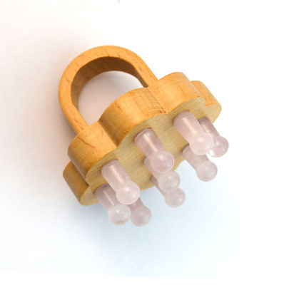 로즈 쿼츠 머리 마사지 빗자리 머리 헤어 케어 자이드 마사지 머리 브러쉬 몸 마사지 휴식 머리 마사지 장비