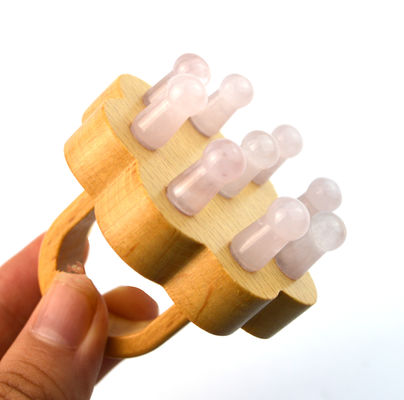 로즈 쿼츠 머리 마사지 빗자리 머리 헤어 케어 자이드 마사지 머리 브러쉬 몸 마사지 휴식 머리 마사지 장비