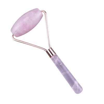 천연 로즈 쿼츠 얼굴 마사지 롤러 가와 샤 자이드 롤러 얼굴 노화 방지 치료 분홍색 얼굴 마사지