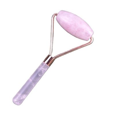 천연 로즈 쿼츠 얼굴 마사지 롤러 가와 샤 자이드 롤러 얼굴 노화 방지 치료 분홍색 얼굴 마사지