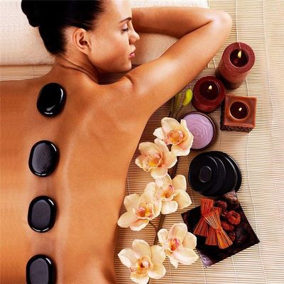천연 Xiuyan Jade Healing Hot Stones 세트 전문 마사지 및 스파 휴식을 위해