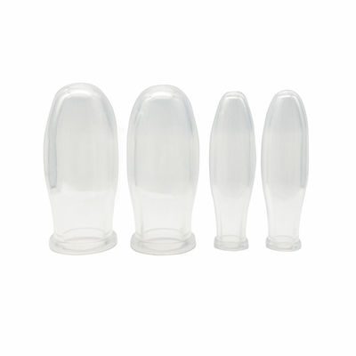 4pcs 디자인 투명한 실리콘 얼굴 컵 키트 진공 실리콘 치료 마사저 몸 컵 세트 몸을 개선