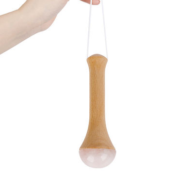 보디 마사저 목조 손잡이 로즈 쿼츠 Meridian Dredging 및 Gua Sha 휴식 마사지
