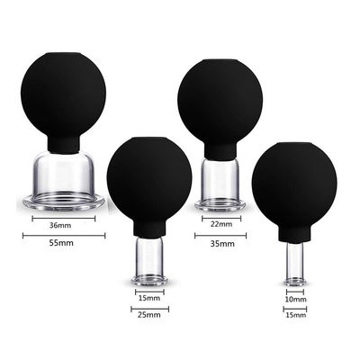 4Pcs PVC 흡수 진공 마사지 용기 진공 컵 치료 세트 건강을 위해 건강을 개선하기 위해