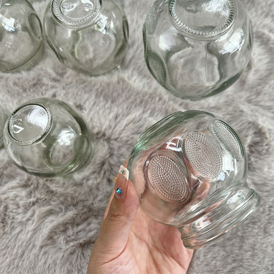 맞춤형 크기 12pcs 컵링 유리 마사지 컵링 치료 세트 컵링 치료 장치 마사지 유리 불