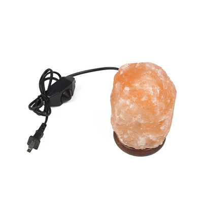 USB 커스터마이징 가능한 단단한 목재 기반 히말라야 소금 램프