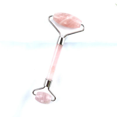 얼굴 마사지 장비 핑크 로즈 쿼츠 구아 샤 마사지 천연 자이드 얼음 롤러