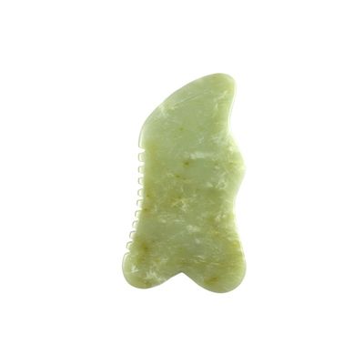 9.2*4.6cm 구아샤 얼굴 도구 천연 Xiuyan 자이드 스톤 보드 SPA 침술 치료 OEM / ODM 허용