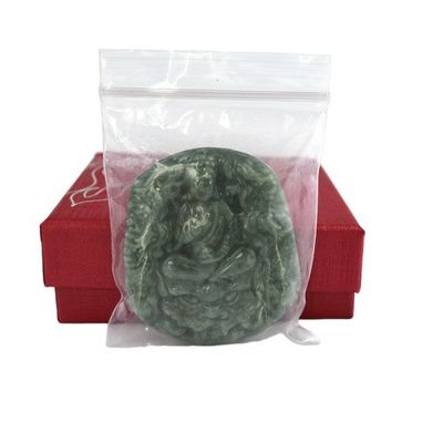 자이드 에메랄드 불멸의 보디사트바 드래곤 사슬 목걸이 장식품 지역적 특징을 가진 중국 전통 조각상