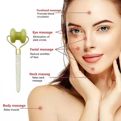 얼굴 피부를 튼튼하게 하고 어두운 원을 줄이기 위한 Xiuyan Jade 마사지 롤러