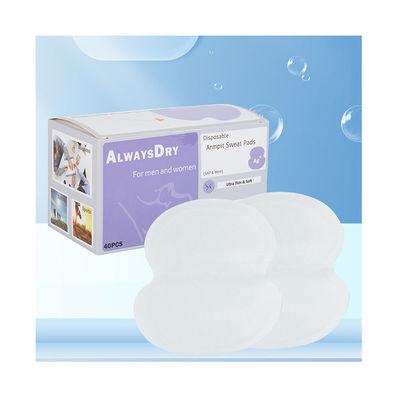 40pcs 초 얇은 팔꿈치 땀 흡수 스티커 폴리머 민트 실버 이온 비 직물 공기 접착 종이 SAP 펄프 PE 필름