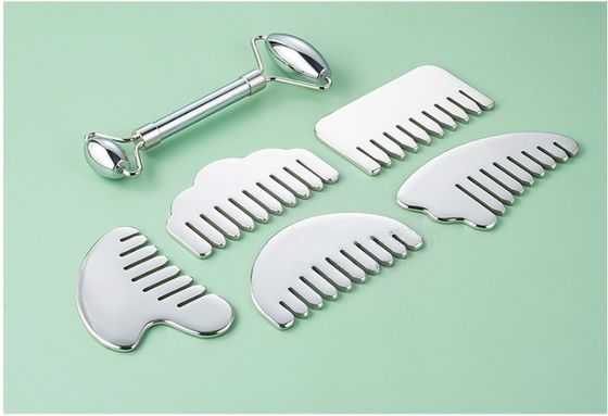 스테인레스 스틸 구아 샤 헤어 빗 심장 모양 머리 마사지 도구 머리 마사지 장비