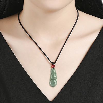지역적 특징 여성용 천연 초록색 자이드 사계절 콩 4계절 콩은 행운을 가져다줍니다 번영과 사랑