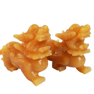 2pcs 고대 공예품 장신구 조각상 조각상 조각 모드 번호 AKBW-008 중국 펑슈이 피시우 동상