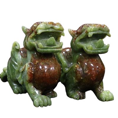 OEM ODM Jade Pixiu 조각형 새겨진 중국의 행운의 신성한 동물 마스코트