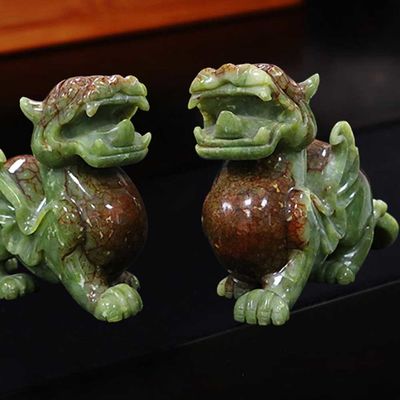 OEM ODM Jade Pixiu 조각형 새겨진 중국의 행운의 신성한 동물 마스코트