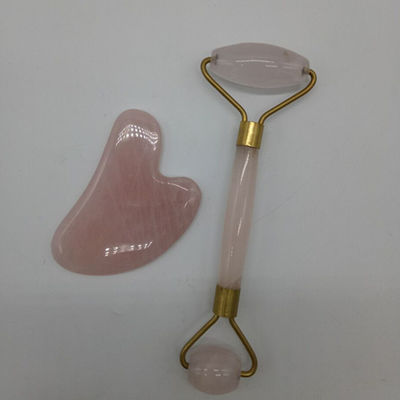 노화 방지 얼굴 롤러와 Guasha 세트 진짜 100% 얼굴 마사저 자이드 롤러 주름을 줄이는 로즈 쿼츠 신체 마사저