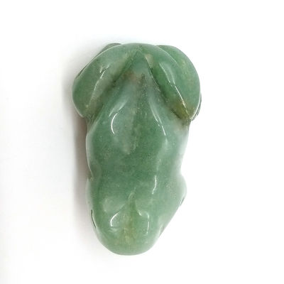 기술 손으로 조각한 녹색 아벤투린 개구리 치유 돌 조각 1.5 인치 방 장식 및 치유 결정 디스플레이