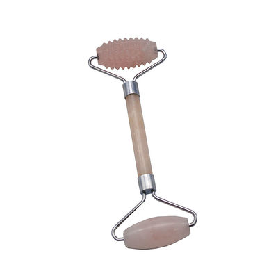 손잡이 로즈 쿼츠 구아샤 마사지 롤러 자연 돌 애호가들의 최고의 피부 관리 도구