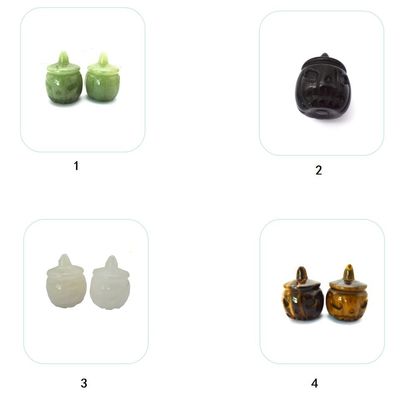 새기 기술 자연 결정 반 귀석 조각 고추 할로윈 장식용으로 완벽하게 조각