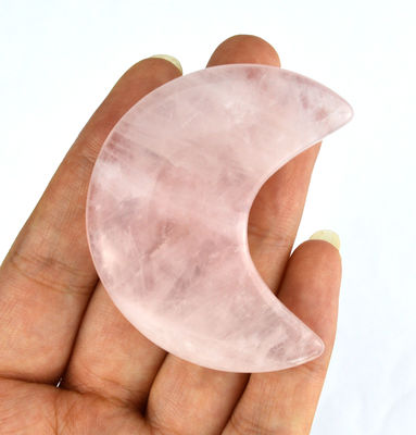 2024 로즈 쿼츠 미니 구아 샤 스톤 반달 모양 구아샤 스톤 고대 모방 얼굴 마사지 용이