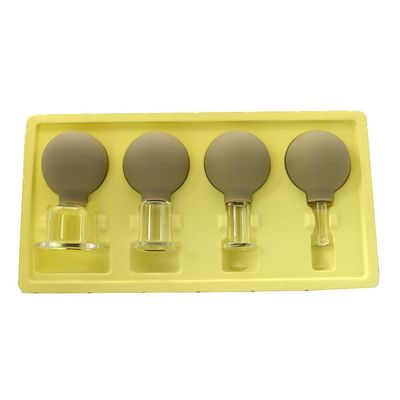 높이 96mm 중국 전통 유리 컵 마사지 치료 진공 컵 장비 세트 키트 등 어깨 다리 몸