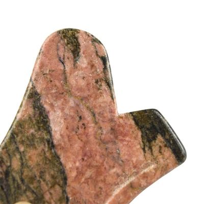 수동 마사저 천연 로도나이트 자스퍼 스톤 구아샤 스크래핑 보드 구아샤 얼굴 뷰티 몸 마사지 도구 피부 관리 휴식