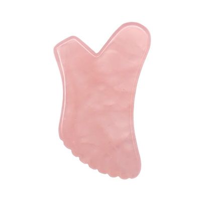 사용자 지정 로고 자연적 로즈 쿼츠 구아 샤 신체 마사지 도구 자체 피부 관리 및 얼굴 건강