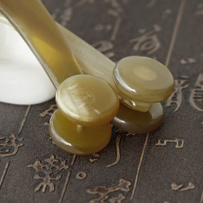 야크 호른 구아 샤 보드 황소 호른 보디 마사저 피부 관리 롤러 전체 신체 마사지 영역