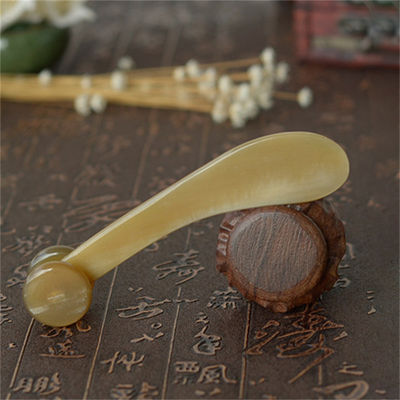 야크 호른 구아 샤 보드 황소 호른 보디 마사저 피부 관리 롤러 전체 신체 마사지 영역