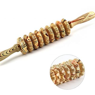 OEM ODM 38*5.5cm 목재 복부 마사지 롤러 신체 마사지 자이드 롤러
