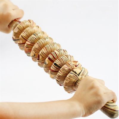 OEM ODM 38*5.5cm 목재 복부 마사지 롤러 신체 마사지 자이드 롤러
